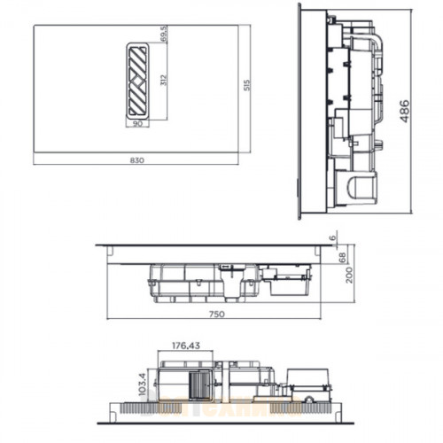 Встраиваемая индукционная варочная панель Maunfeld MIHC834SF2BK