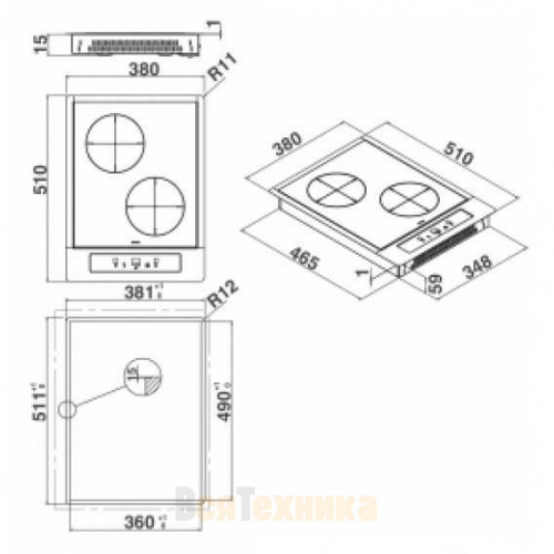 Индукционная варочная панель домино KitchenAid, KHYD2 38510