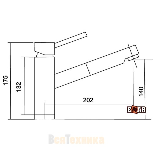 Смеситель Emar ЕС - 3012