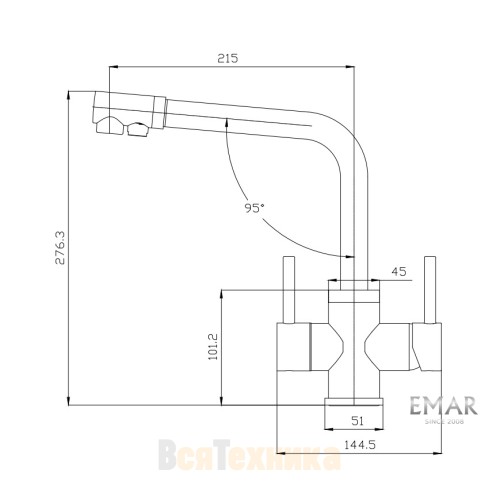 Смеситель EMAR EC-4003H