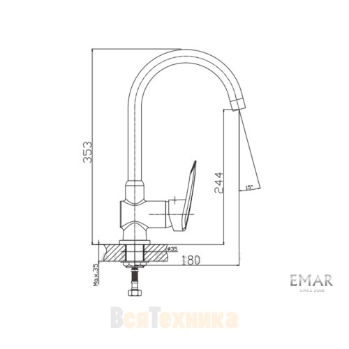 Смеситель Emar MARBLE ЕСМ-30