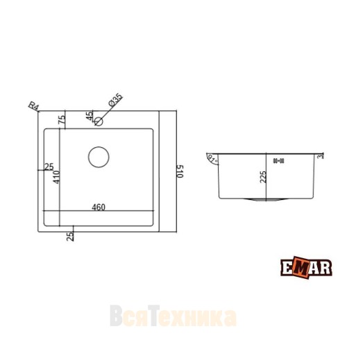 Мойка EMAR EMB-116