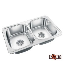 Мойка из нержавейки с двумя чашами EMAR 401