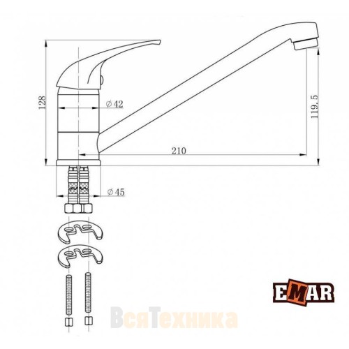 Смеситель EMAR EC-3009