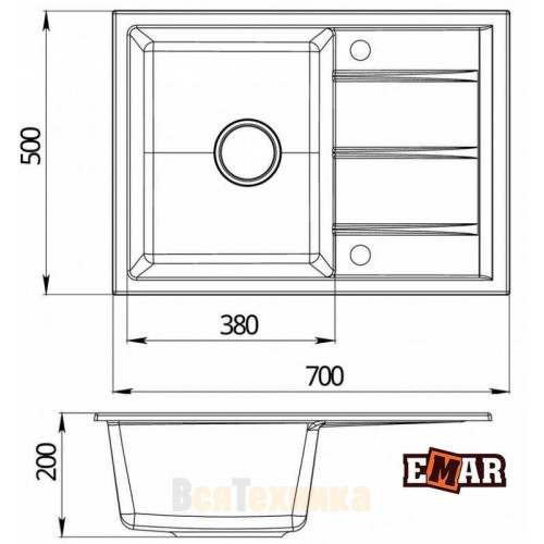 Мойка EMAR EMQ-1700.Q
