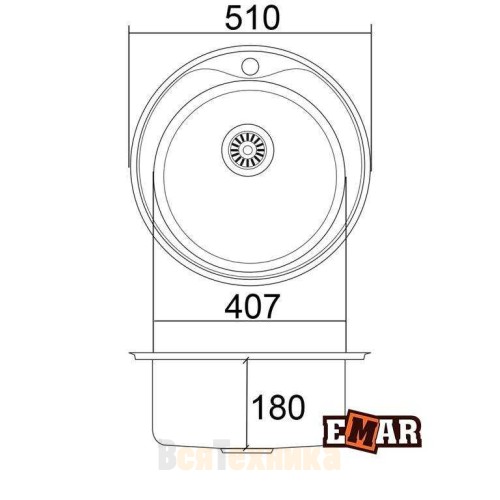 Мойка из нержавеющей стали EMAR 510С