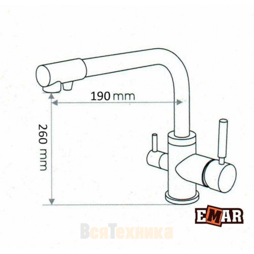 Смеситель EMAR ECB-3003 PVD