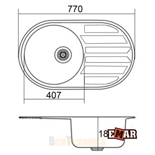 Врезная мойка EMAR 7750 electrolize