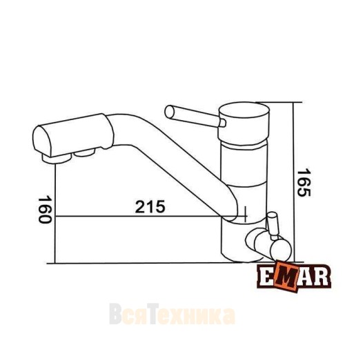 Смеситель кухонный EMAR 3008