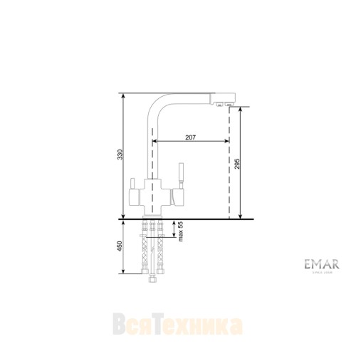 Смеситель Emar MARBLE ЕСМ-50