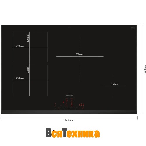 Индукционная варочная панель Siemens ED 851HSB1E