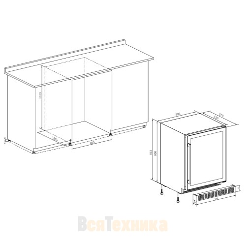 Винный шкаф Temptech Prestige PRESX60DB