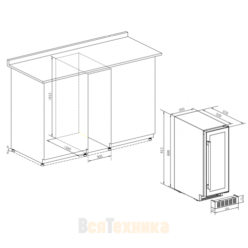 Винный шкаф Temptech Sommelier SOMX30DRB