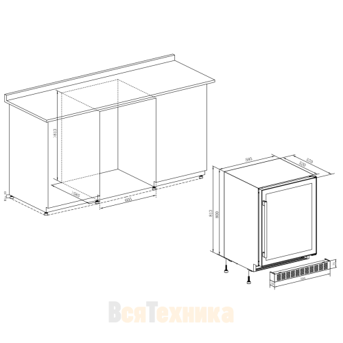 Винный шкаф Temptech Stockholm STX60DS