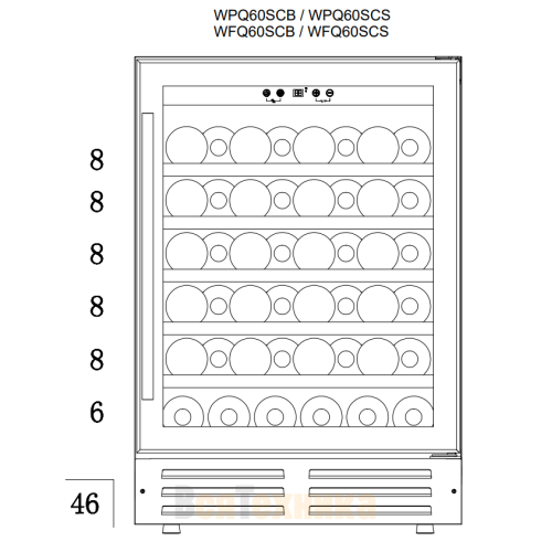 Винный шкаф Temptech Premium WPQ60SCS