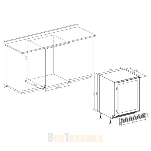 Винный шкаф Temptech Premium WPX60DCB