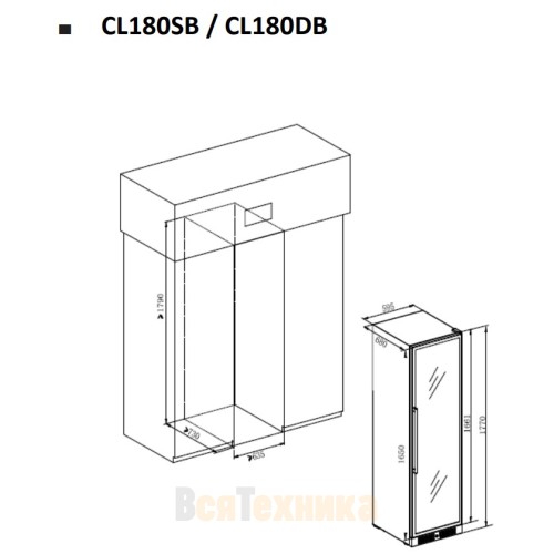 Винный шкаф Temptech Classique CL180SB