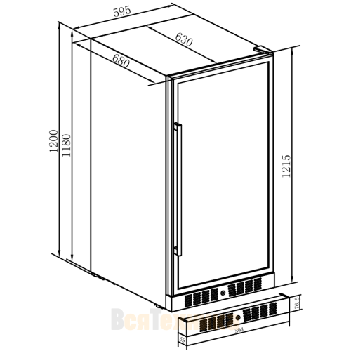 Винный шкаф Temptech Premium WP120DCB