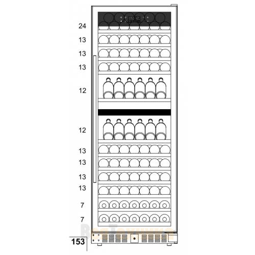 Винный шкаф Temptech Elegance E1000DRW