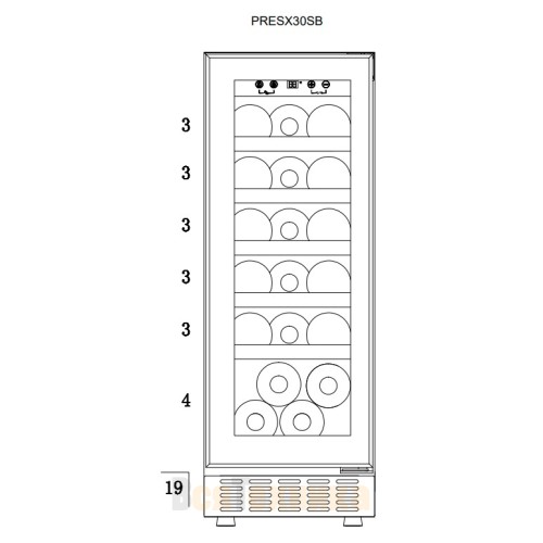 Винный шкаф Temptech Prestige PRESX30DB