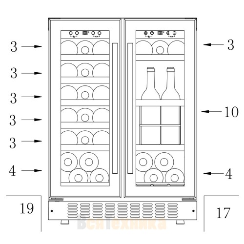 Винный шкаф Temptech Sommelier SOM2DX60DRB