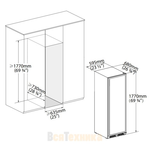 Винный шкаф Temptech Prestige PRES180DB