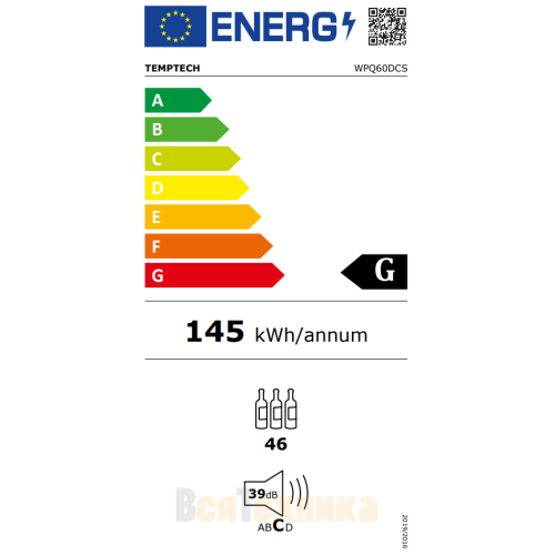 Винный шкаф Temptech Premium WPQ60DCS