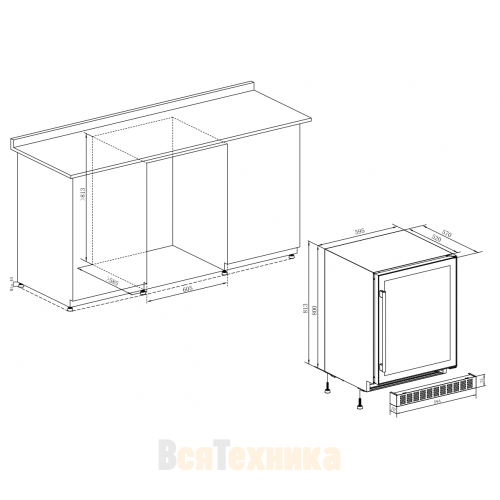 Винный шкаф Temptech Oslo OX60DRB