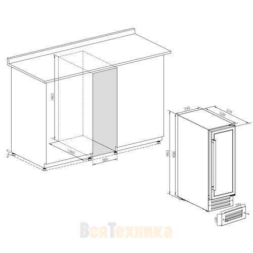 Винный шкаф Temptech Premium WPQ30SCS