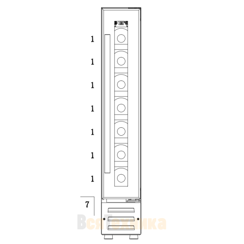Винный шкаф Temptech Premium VWC7SS