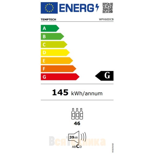 Винный шкаф Temptech Premium WPX60DCB