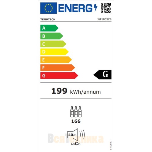 Винный шкаф Temptech Premium WP180SCS