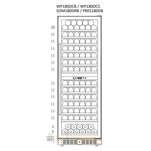 Винный шкаф Temptech Prestige PRES180DB