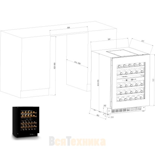 Винный шкаф CASO WineDeluxe WDU 36