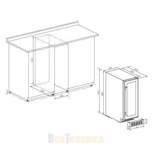 Винный шкаф Temptech Prestige PRESX30DB