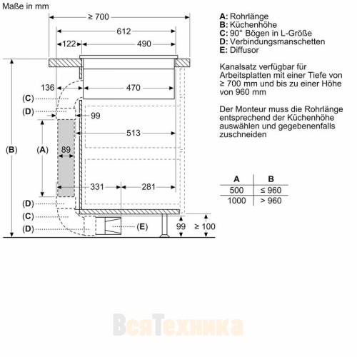 Индукционная варочная панель с интегрированной вытяжкой Neff V58YHQ4C0