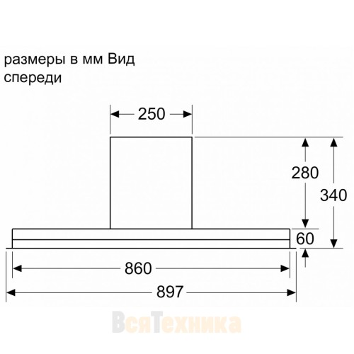 Встраиваемая вытяжка Neff D95XAM2S0