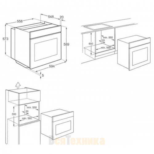 Духовой шкаф ZANUSSI zob 535712 x