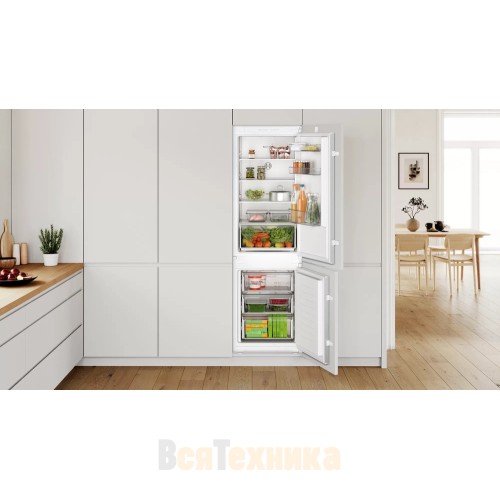 Встраиваемый двухкамерный холодильник Bosch KIN86NSF0