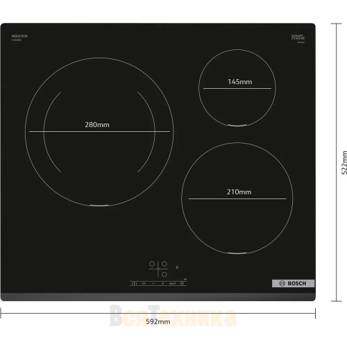 Индукционная варочная панель Bosch PUJ631BB5E