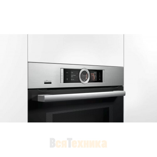 Духовой шкаф с микроволнами и паром Bosch HNG6764S6