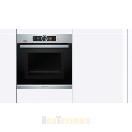 Духовой шкаф с микроволнами и паром Bosch HNG6764S6