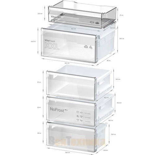 Двухкамерный холодильник Bosch KGN362LDF