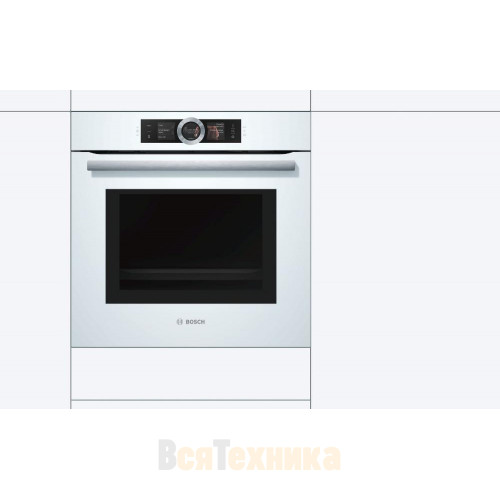 Духовой шкаф с микроволнами и паром Bosch HNG6764W6