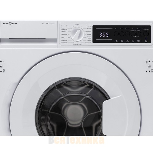 Встраиваемая стиральная машина Krona ZIMMER 1400 8K WHITE