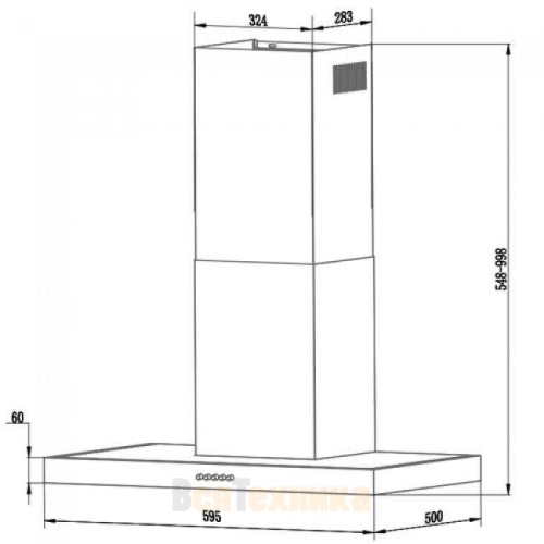 Вытяжка кухонная Cata B3-T600 X