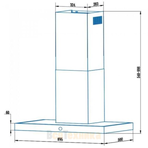 Вытяжка кухонная Cata B6-T900 XGBK