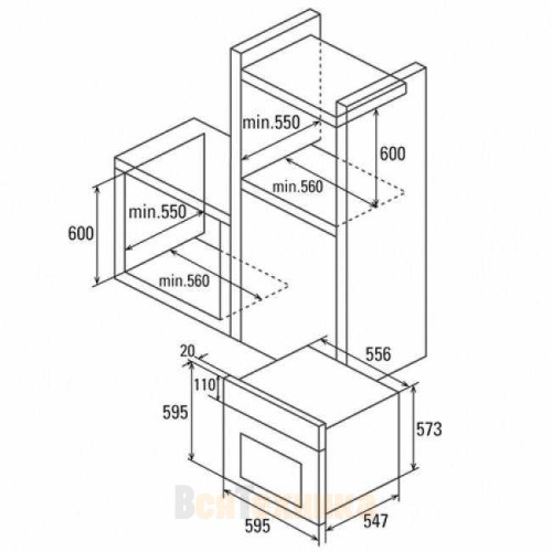 Духовой шкаф Cata MDS 7206 BK