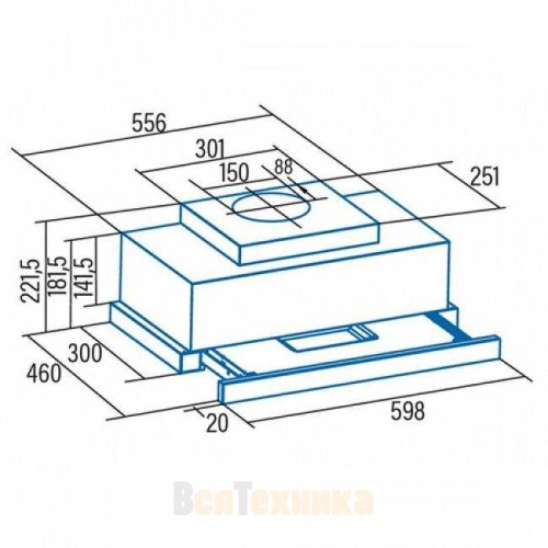 Вытяжка Cata TFH 6630 GBK