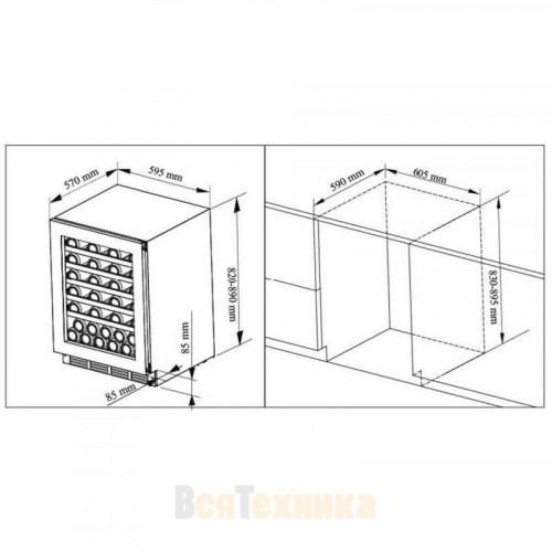 Винный шкаф Cavanova CV046DT